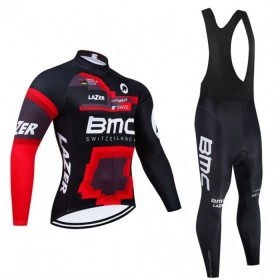 Set Fietsshirt Lange Mouw + Lange Koersbroek 2024 BMC-Switzerland Zwart